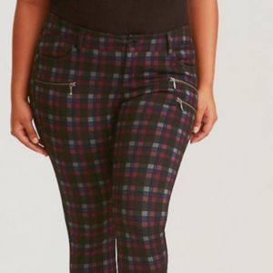 Torrid Plaid Capri with Zippers